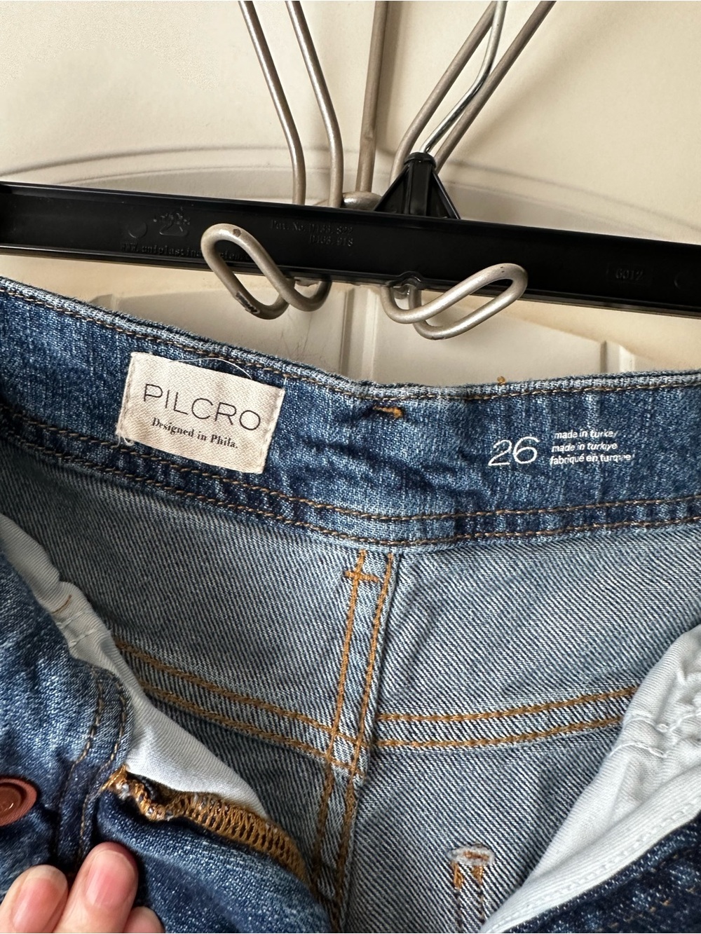Anthropologie Pilcro Medium Blue Wide-Leg Culotte Cropped Denim Jeans size 26 - Picture 2 of 10